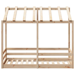 Barneseng med tak 80x160 cm heltre furu