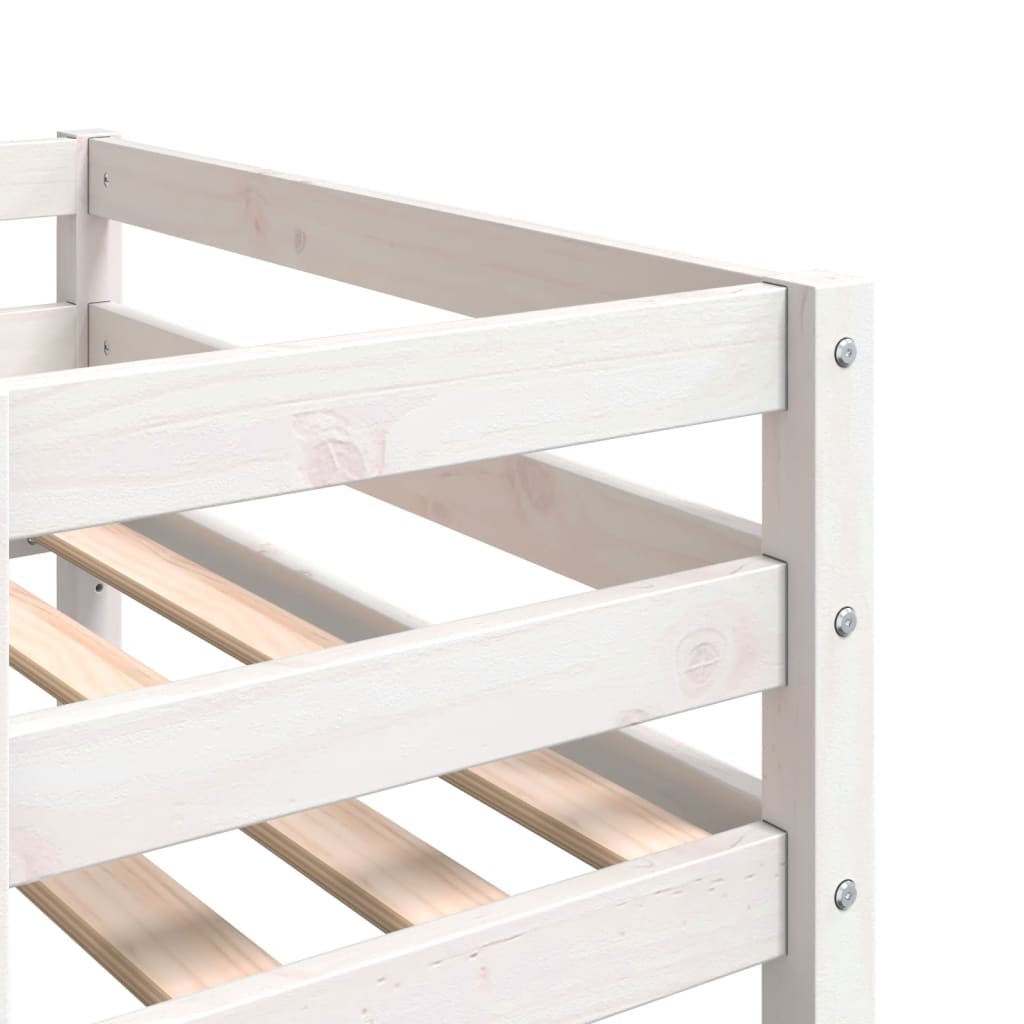Sengeramme for barn hvit 75x190 cm heltre furu