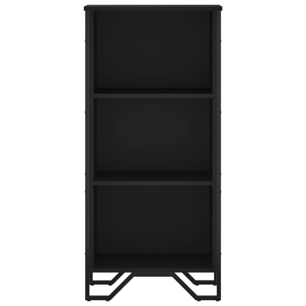 Bokhylle svart 50x31x106 cm konstruert tre