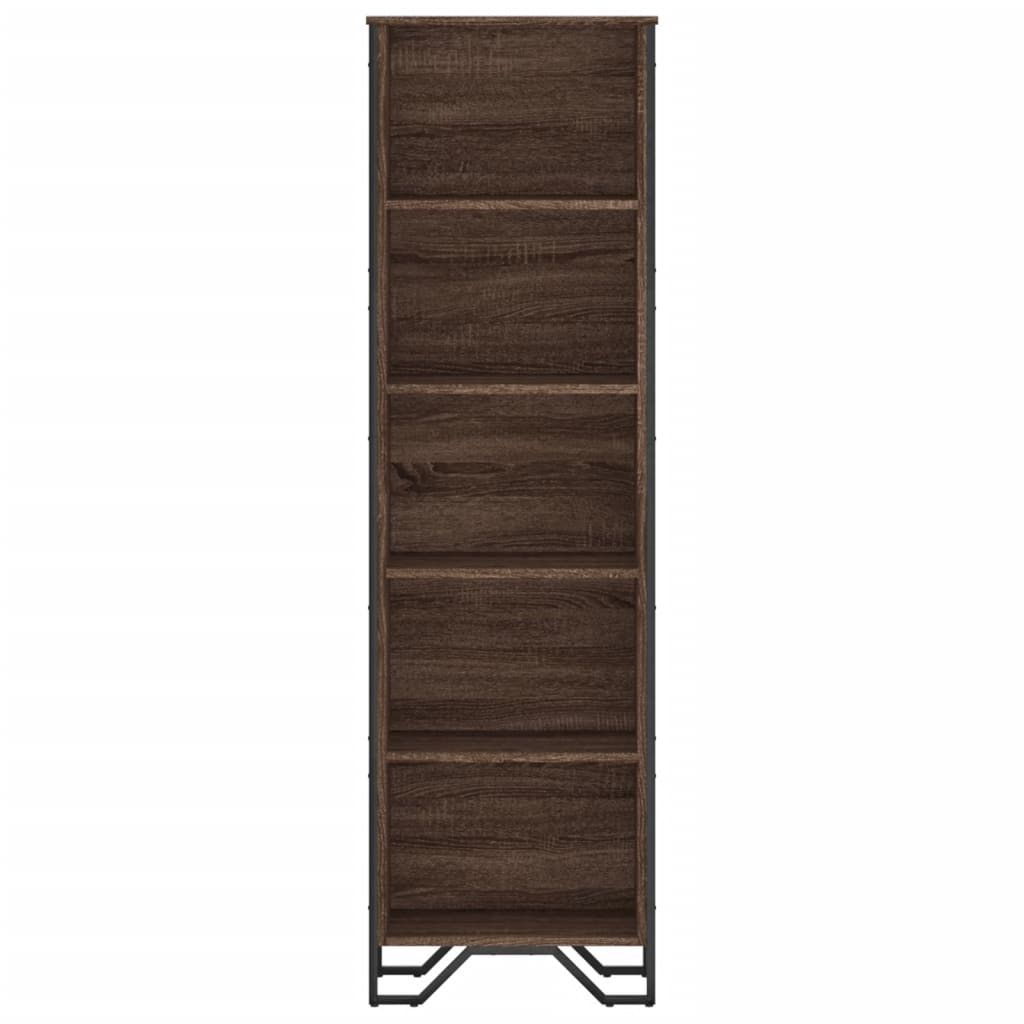 Bokhylle brun eik 50x31x169 cm konstruert tre