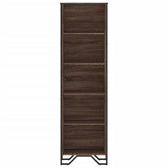 Bokhylle brun eik 50x31x169 cm konstruert tre