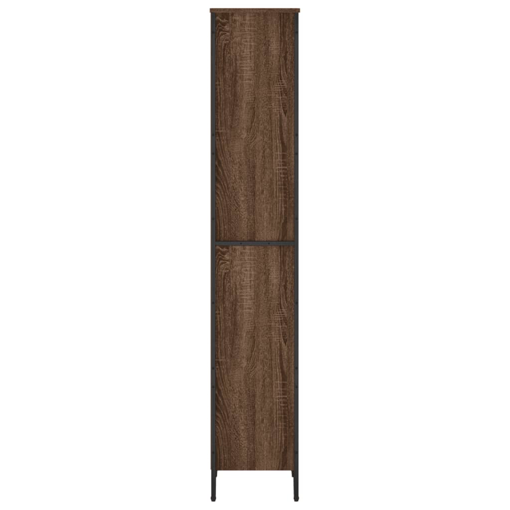 Bokhylle brun eik 50x31x169 cm konstruert tre