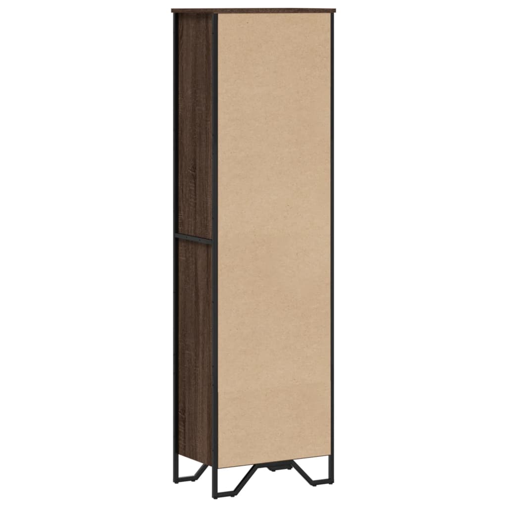 Bokhylle brun eik 50x31x169 cm konstruert tre