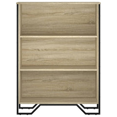 Bokhylle sonoma eik 80x31x106 cm konstruert tre