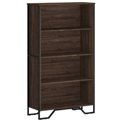 Bokhylle brun eik 80x31x137,5 cm konstruert tre