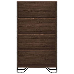 Bokhylle brun eik 80x31x137,5 cm konstruert tre