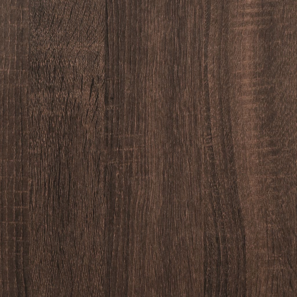 Bokhylle brun eik 80x31x137,5 cm konstruert tre