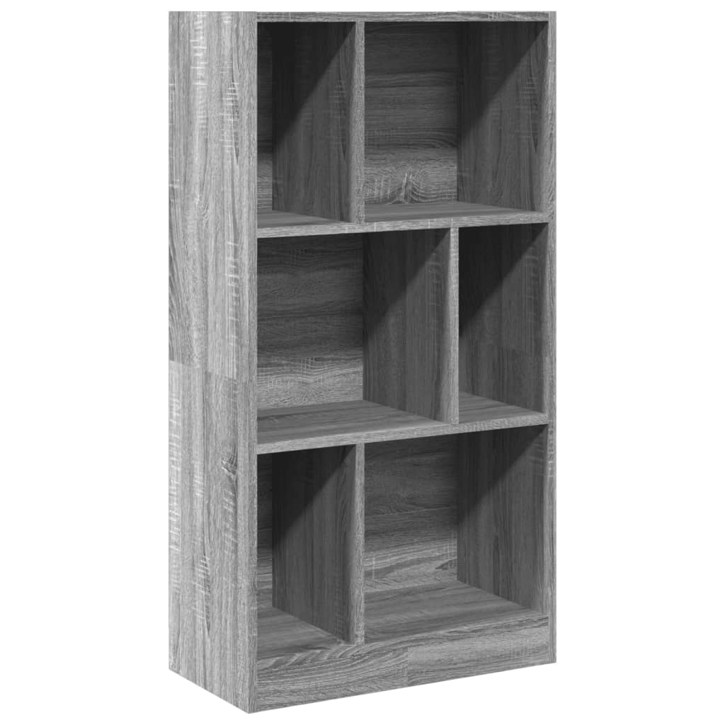 Bokhylle grå sonoma 57x28,5x107,5 cm konstruert tre