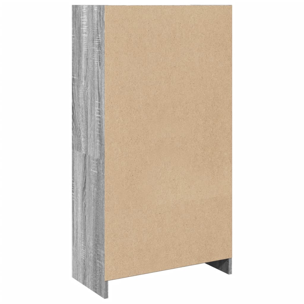 Bokhylle grå sonoma 57x28,5x107,5 cm konstruert tre