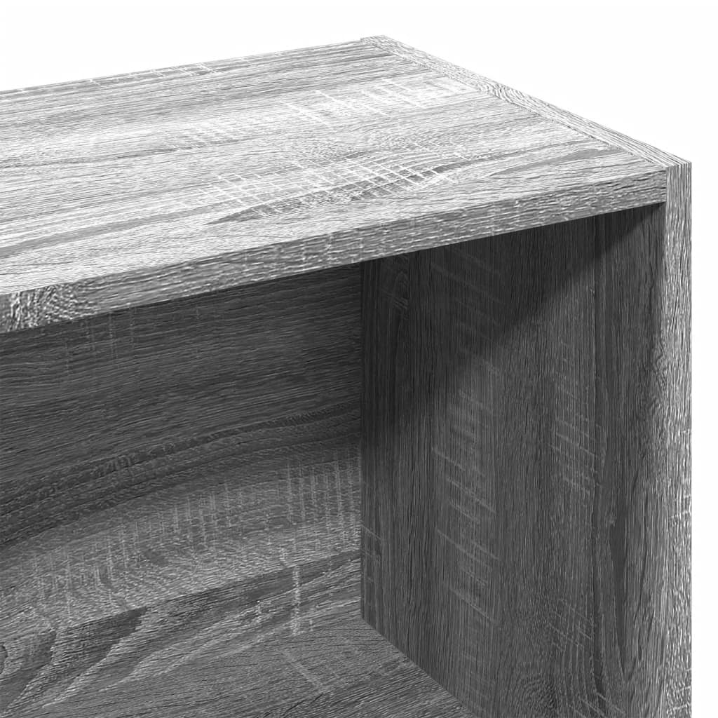 Bokhylle grå sonoma 57x28,5x107,5 cm konstruert tre