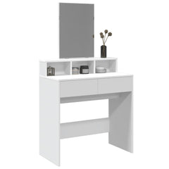 Sminkebord med speil hvit 80x41x144,5 cm