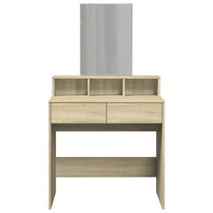 Sminkebord med speil sonoma eik 80x41x144,5 cm