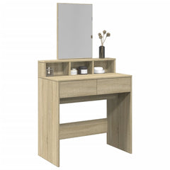 Sminkebord med speil sonoma eik 80x41x144,5 cm