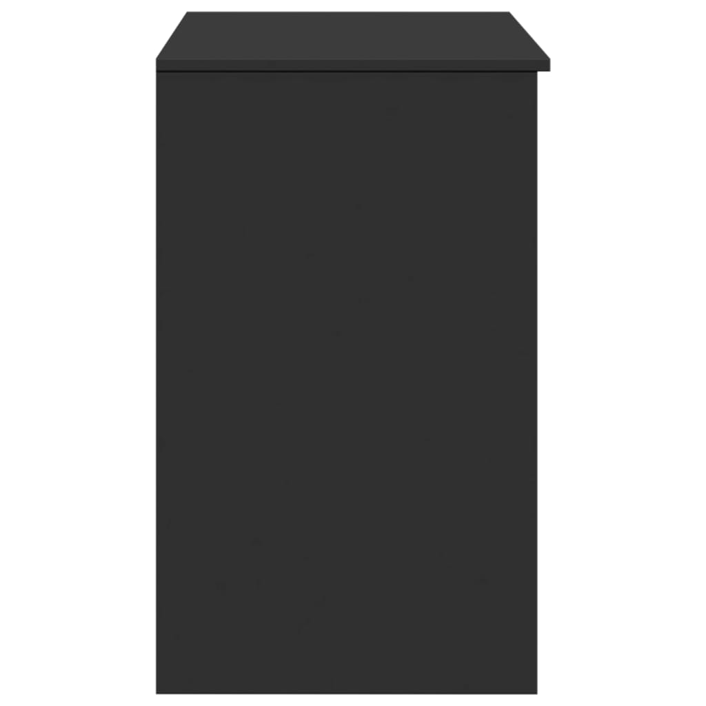 Sminkebord med speil svart 73x46,5x120 cm