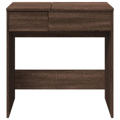 Sminkebord med speil brun eik 73x46,5x120 cm