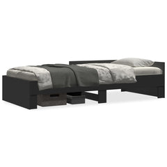 Sengeramme svart 100x200 cm konstruert tre
