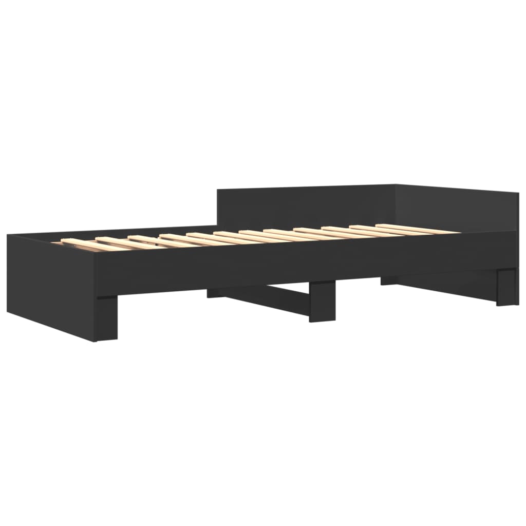 Sengeramme svart 100x200 cm konstruert tre