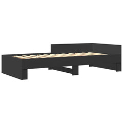 Sengeramme svart 100x200 cm konstruert tre