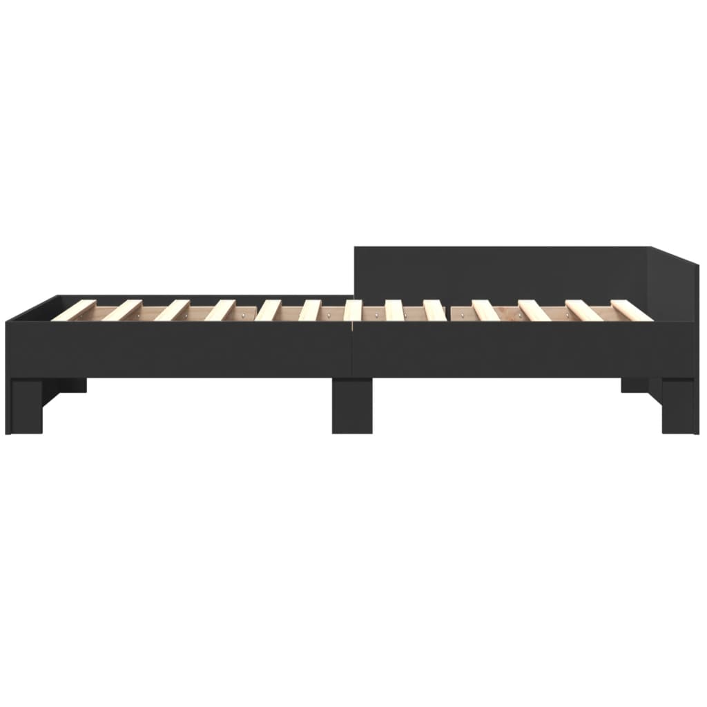 Sengeramme svart 100x200 cm konstruert tre