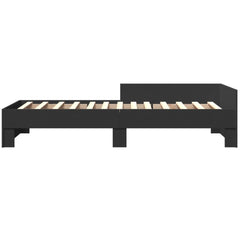 Sengeramme svart 100x200 cm konstruert tre