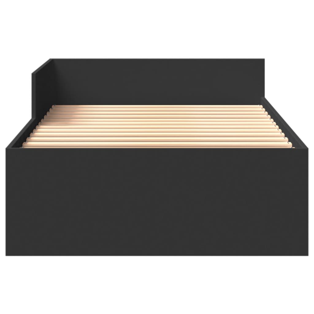 Sengeramme svart 100x200 cm konstruert tre
