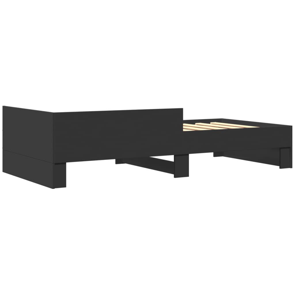Sengeramme svart 100x200 cm konstruert tre