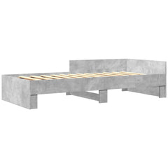 Sengeramme betonggrå 100x200 cm konstruert tre