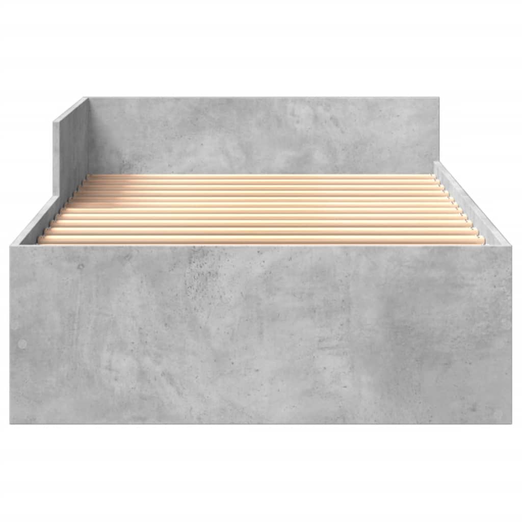 Sengeramme betonggrå 100x200 cm konstruert tre