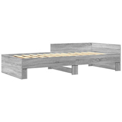 Sengeramme grå sonoma 100x200 cm konstruert tre