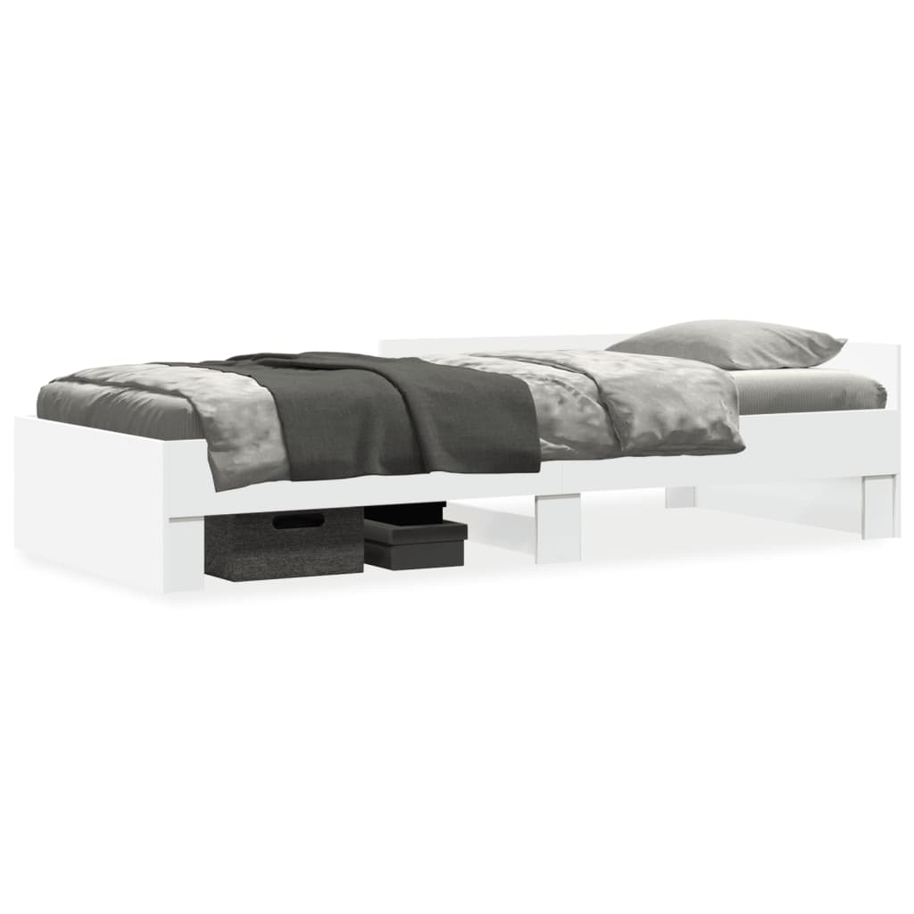 Sengeramme hvit 90x190 cm konstruert tre