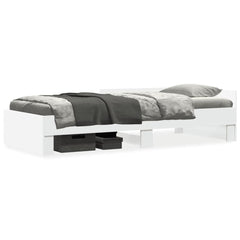 Sengeramme hvit 90x190 cm konstruert tre