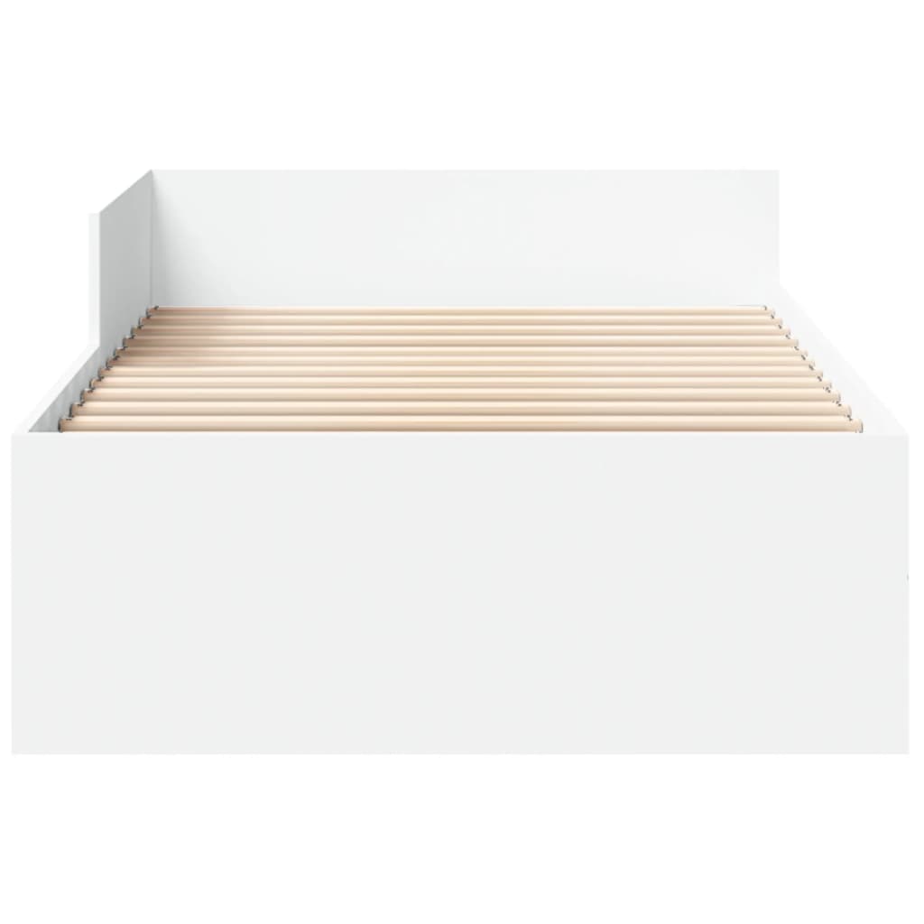 Sengeramme hvit 90x190 cm konstruert tre