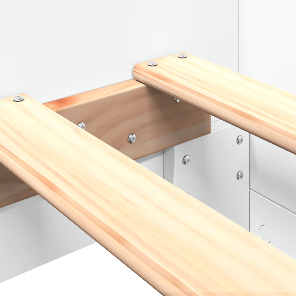 Sengeramme hvit 90x190 cm konstruert tre