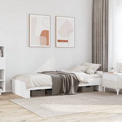Sengeramme hvit 90x190 cm konstruert tre