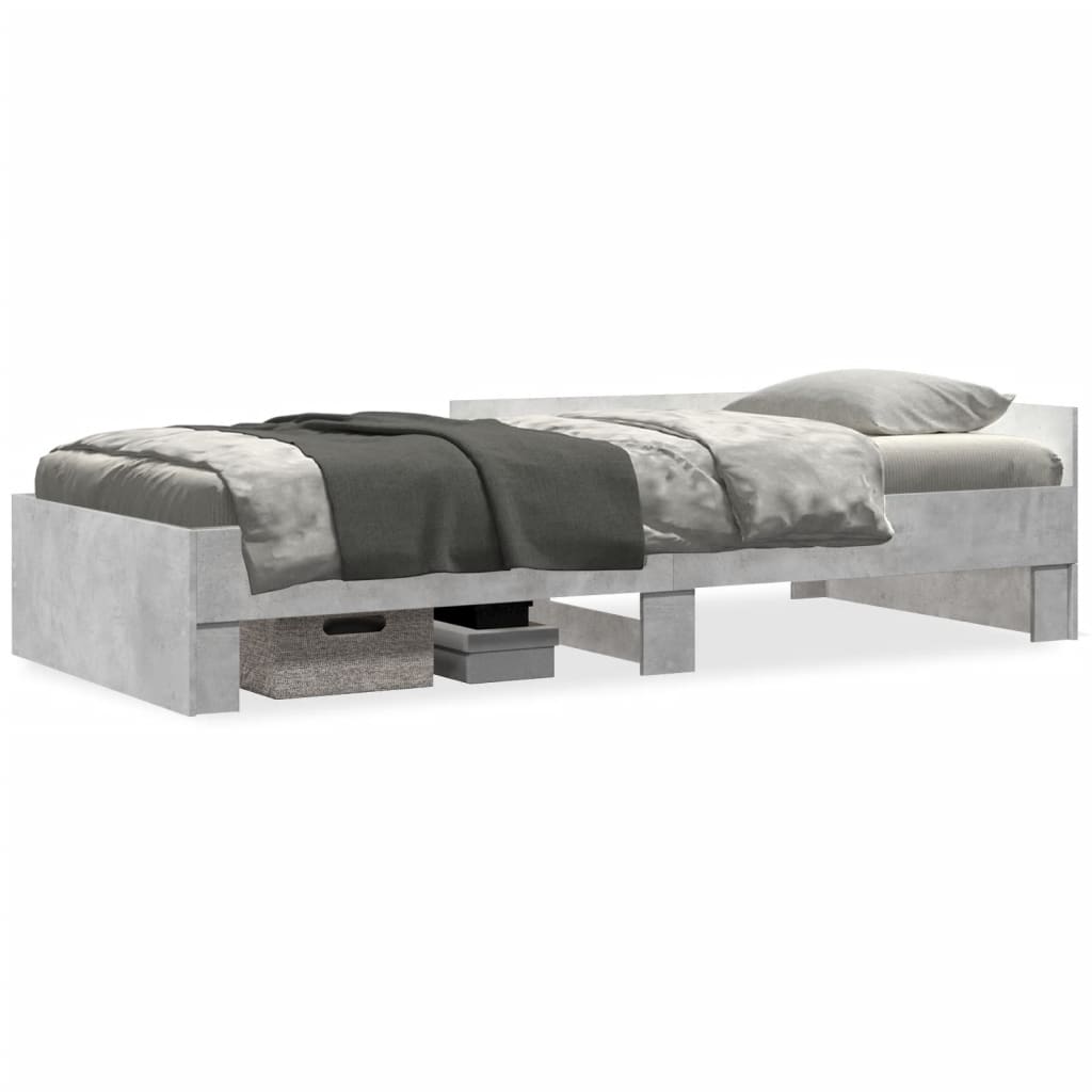 Sengeramme betonggrå 75x190 cm konstruert tre
