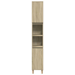 Baderomsskap sonoma eik 30x30x190 cm konstruert tre