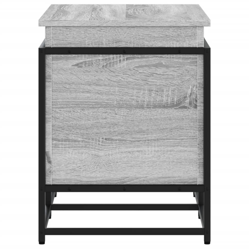 Oppbevaringsboks lokk grå sonoma 80x40x51,5 cm konstruert tre