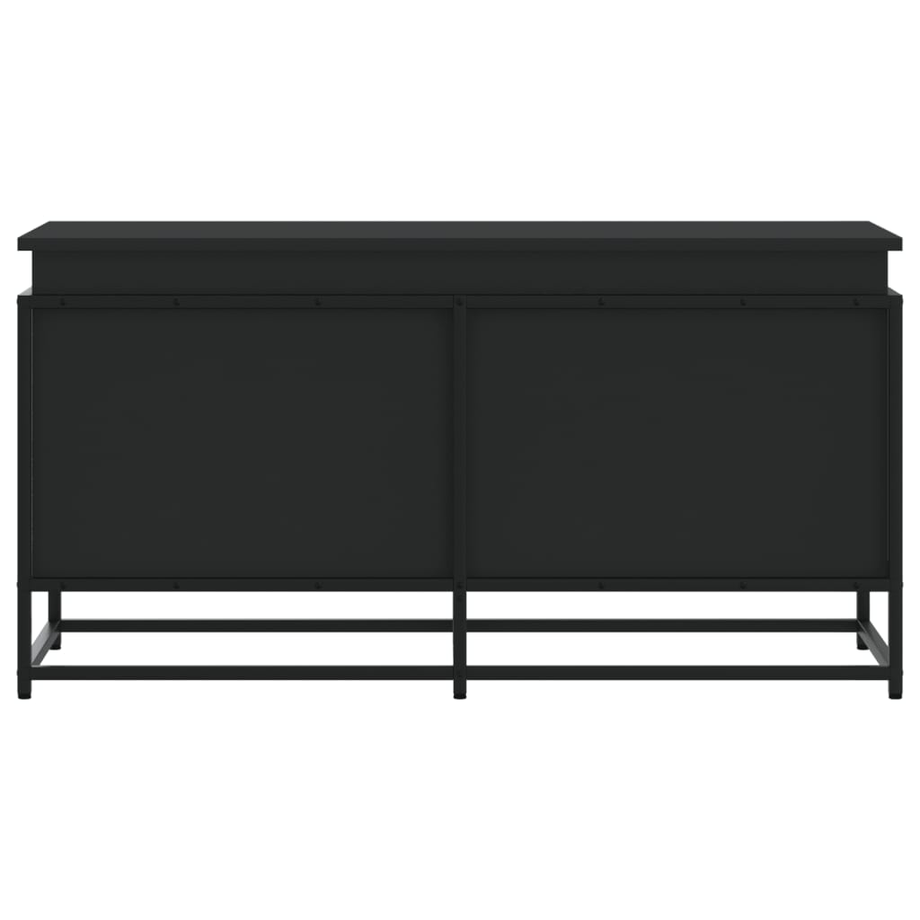 Oppbevaringsboks med lokk svart 100x40x51,5 cm konstruert tre