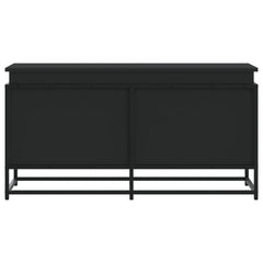 Oppbevaringsboks med lokk svart 100x40x51,5 cm konstruert tre