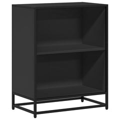 Bokhylle svart 60x35x76 cm konstruert tre