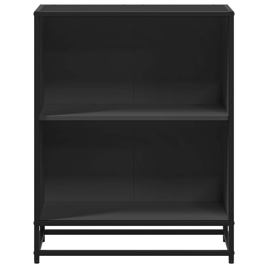 Bokhylle svart 60x35x76 cm konstruert tre
