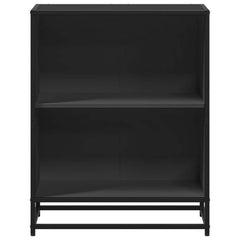 Bokhylle svart 60x35x76 cm konstruert tre