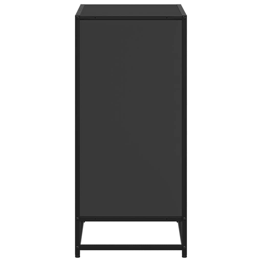 Bokhylle svart 60x35x76 cm konstruert tre