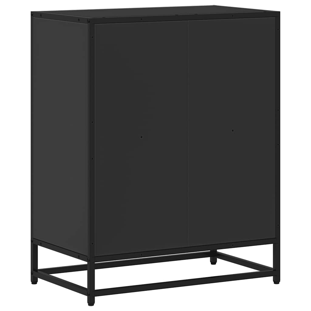 Bokhylle svart 60x35x76 cm konstruert tre