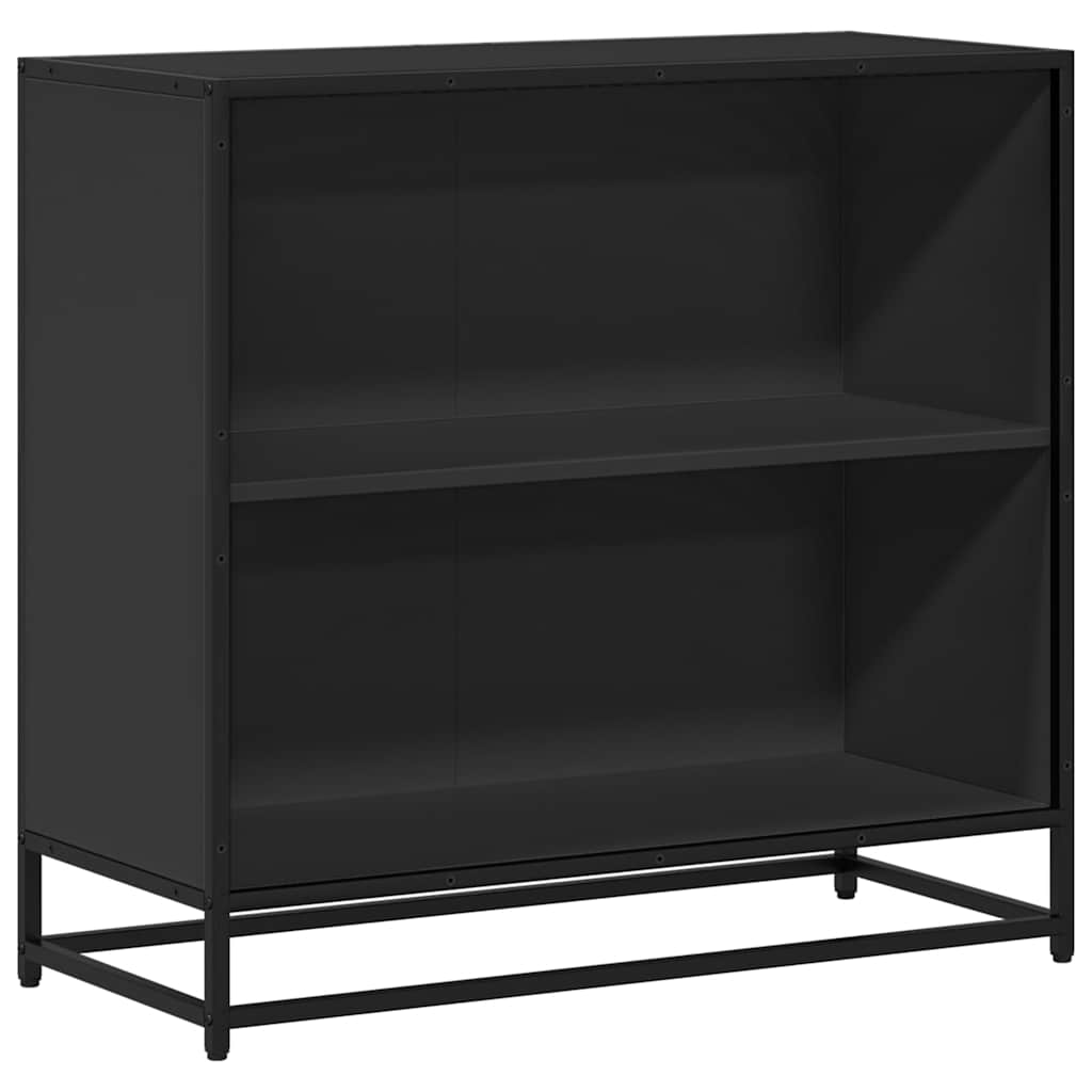 Bokhylle svart 80,5x35x76 cm konstruert tre