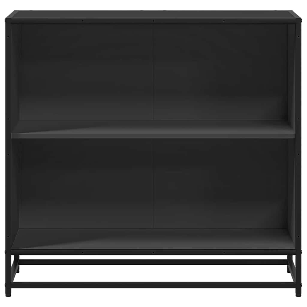 Bokhylle svart 80,5x35x76 cm konstruert tre