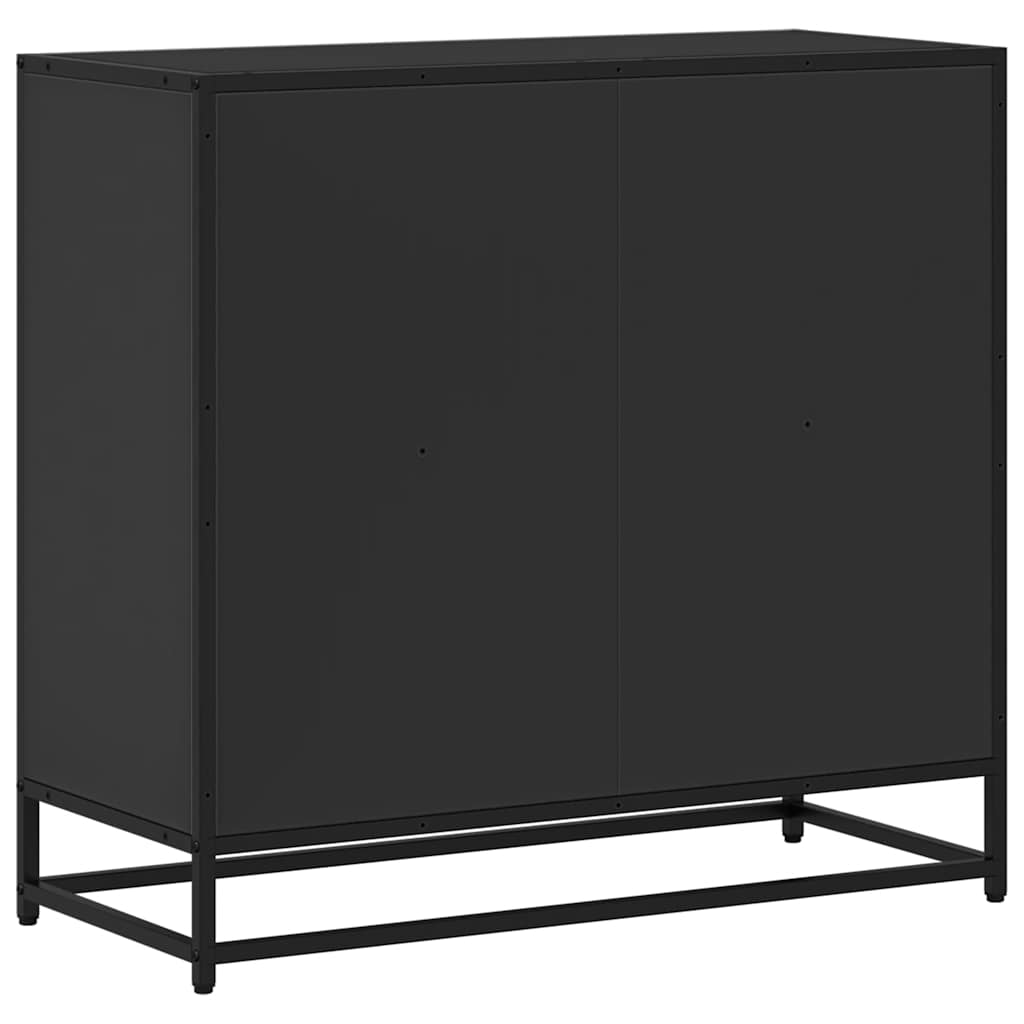 Bokhylle svart 80,5x35x76 cm konstruert tre