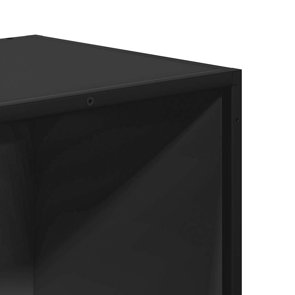 Bokhylle svart 80,5x35x76 cm konstruert tre