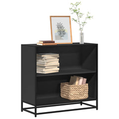 Bokhylle svart 80,5x35x76 cm konstruert tre