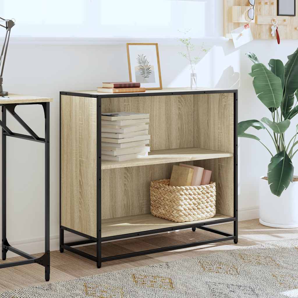 Bokhylle sonoma eik 80,5x35x76 cm konstruert tre